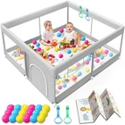Baby Playpen Playard 50x50 Inch Waterproof Mat Indoor Safety Fence Toddler Activ
