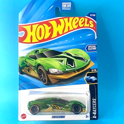 HOT WHEELS 2025 CRESCENDO CLEAR GREEN 37/250 HYX85 X-RAYCERS