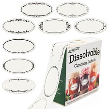 Mason Jar Canning Labels 200 PCS Dissolvable 1 x 2⅛ Inch Tiny Labels NEW