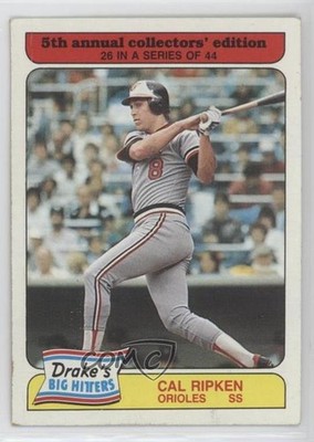 1985 Topps Drake's Big Hitters/Super Pitchers Food Issue Cal Ripken Jr HOF 0ji1
