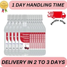 Swan Cherry Magnesium Citrate Oral Solution 10 Oz. Laxative 12 pack