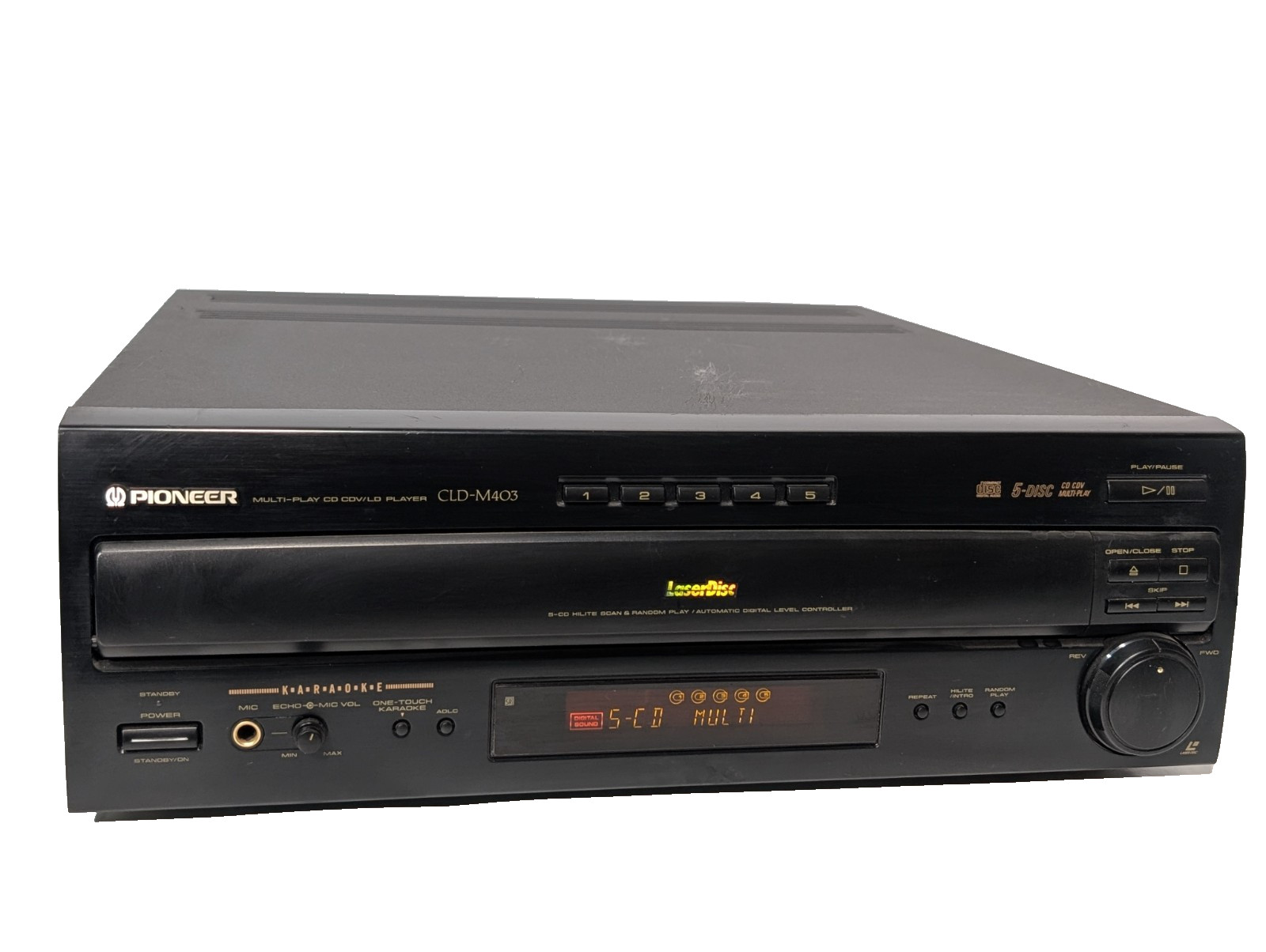Pioneer CLD-M403 5-CD/CDV/Laser Disc Player, Karaoke, Made in Japan, 120VAC/60Hz