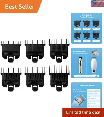 Professional 6Pcs Clipper Guards for Babyliss FX787 & Andis - Durable & Precise