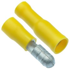 50 x PAIRS Yellow Bullet Insulated Crimp Terminal Connectors