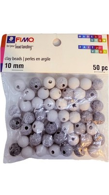 Earth Tones Fimo Clay Beads 50 Pc Bead Landing 10mm
