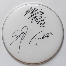 P.O.D. SIGNED DRUMHEAD 10" original AUTOGRAPHS by 3 RACC COA Satellite