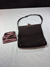 Vintage Koret Koretolope "Non Crockable" Suede Calf Handbag Purse Change