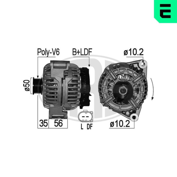 ERA Lichtmaschine Generator 120A 14V FüR Mercedes-Benz C-Klasse 240 320 CLK-image