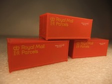 N gauge - 3x 20' Containers - Royal Mail - good unboxed.