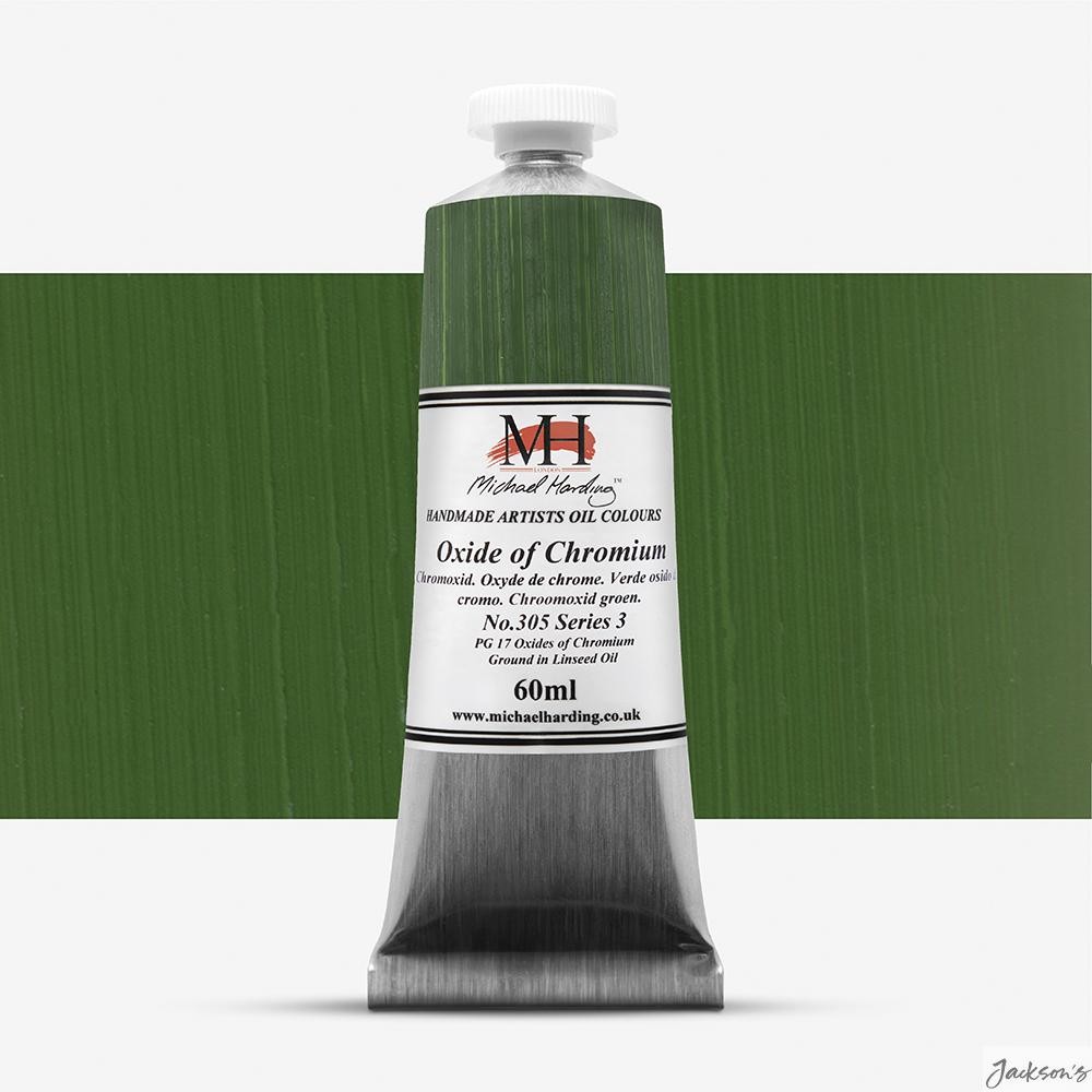 Michael Harding Artists Oil Paint Linseed Oil 60ml Oxide Of Chromium PG17