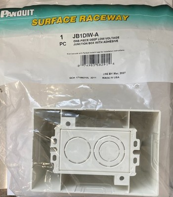 Panduit JB1DIW-A 1-Gang Deep Outlet Box