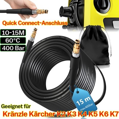 10/15M Hochdruckschlauch F. Hochdruckreiniger mit Quick Connect-Anschluss 400Bar