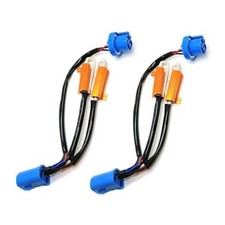 9007 9004 HB5 Power Cord Wire Harness Adapters w/ 2 Sets in-line Error Bypass