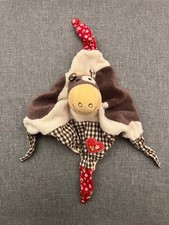 Sterntaler Schmusetuch Kuh Kuscheltuch Schnuffeltuch braun rot beige Rasselkopf