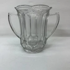 VTG Antique EAPG Lancaster Glass Company Spooner Crown Pattern Art Deco Look
