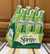 Sprite Sign 6 Pack Soda Pop Bottle Cap Vintage Style Wall Decor