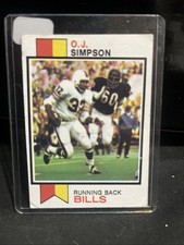 1973 Topps -MISCUT- O.J. Simpson #500 NFL Buffalo Bills Card