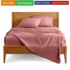 King Sheet Set - 1800 Ultra-Soft Microfiber King Bed Sheets - Double Brushed ...