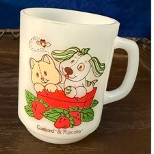 Vintage 1981 Strawberry Shortcake Custard Pupcake Mug Anchor Hocking Rare