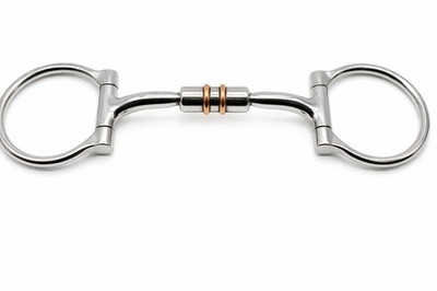 Horse Stainless Steel Mouth D-Ring Comfort Snaffle Horse Bit Copper Rollers