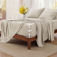 Deep Pocket Queen Sheets - 6 Piece, Prewashed Ultra-Soft Queen Sheet Set, Fits