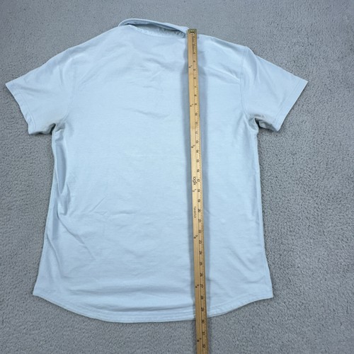 Polo BYLT uomo grande blu chiaro lux premium basics casual manica corta - Foto 9 di 12