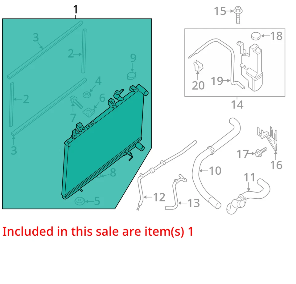 Radiator INFINITI QX60 14 15 Foto 3 de 4