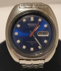 Vintage Seiko Automatic 17J Blue Dial 6106-8237 Day/Date Men's Watch