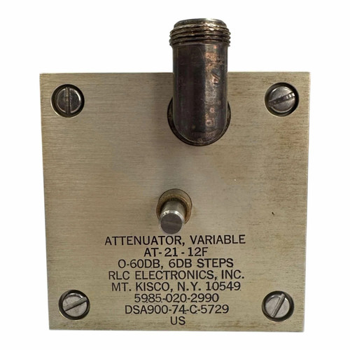 AT-21-12F RLC Variable Attenuator 0-60db 6db/step 5985-00-020-2990 - Picture 2 of 3