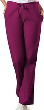 Cherokee scrub set for women, XS Petite, Wine Red Color, Flare Leg Drawstring