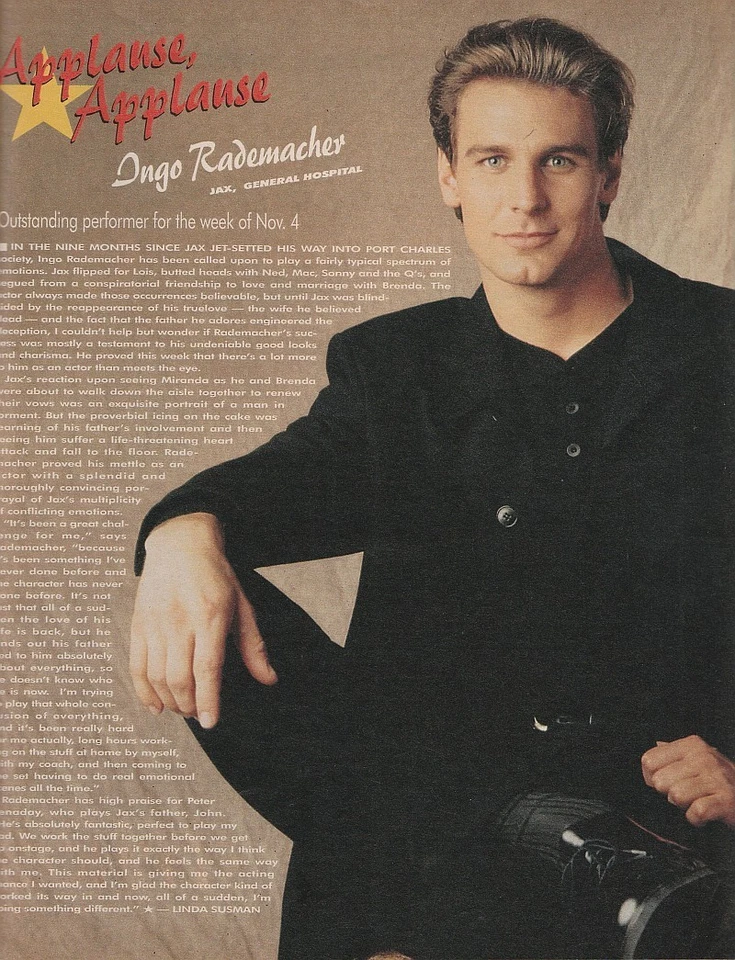 Soap Opera Weekly Dec 3, 1996 JOSEPH MASCOLO-JASON BROOKS-INGO RADEMACHER-BASSEY - Image 3 of 4