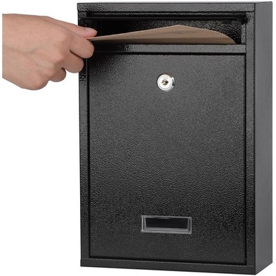 Large Capacity Lockable Mailbox with Transparent Window - Ideal for Outside Use