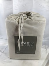 LINEN ienjoy Home Bamboo Blend 4PC Sheet Set King Natural 80 Rayon 20 4-Pack