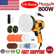 Car Buffer Polisher 800w 5 Auto Detailing Kit Waxing Machine With Buffing Pads