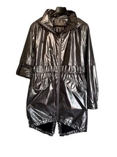 SOIA & KYO Women s Metallic Gunmetal Hooded A...