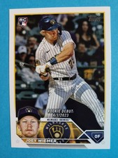 2023 Topps Update Series Rookie Debut Joey Wiemer RC #US316 Brewers 