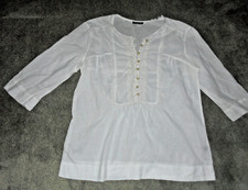 Massimo Dutti Bluse weiß leicht Baumwolle Spitze Größe 38/ S