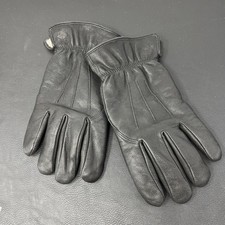 Dockers Mens Gloves Black Leather Size Large Fleece Lined