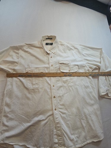 Camisa deportiva informal con botones ORVIS "Hombre XL" blanca 100 % algodón punto de pesca - Imagen 7 de 13