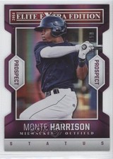 2014 Elite Extra Edition Prospects Status Purple Die-Cut /150 Monte Harrison 0c2