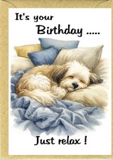 Havanese Dog Birthday Card blank inside (4"x 6") - by Starprint
