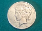 1925 Peace US Silver Dollar Very Fine to Extra Fine Condition