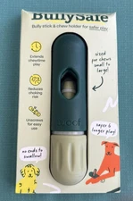 Woof BullySafe Bully Stick Chew Holder Tough Non Toxic For Dogs 6.5 Inches