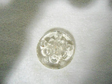 Vintage Clear Glass Round Flower Frog 11 Holes, 3" by 1 "