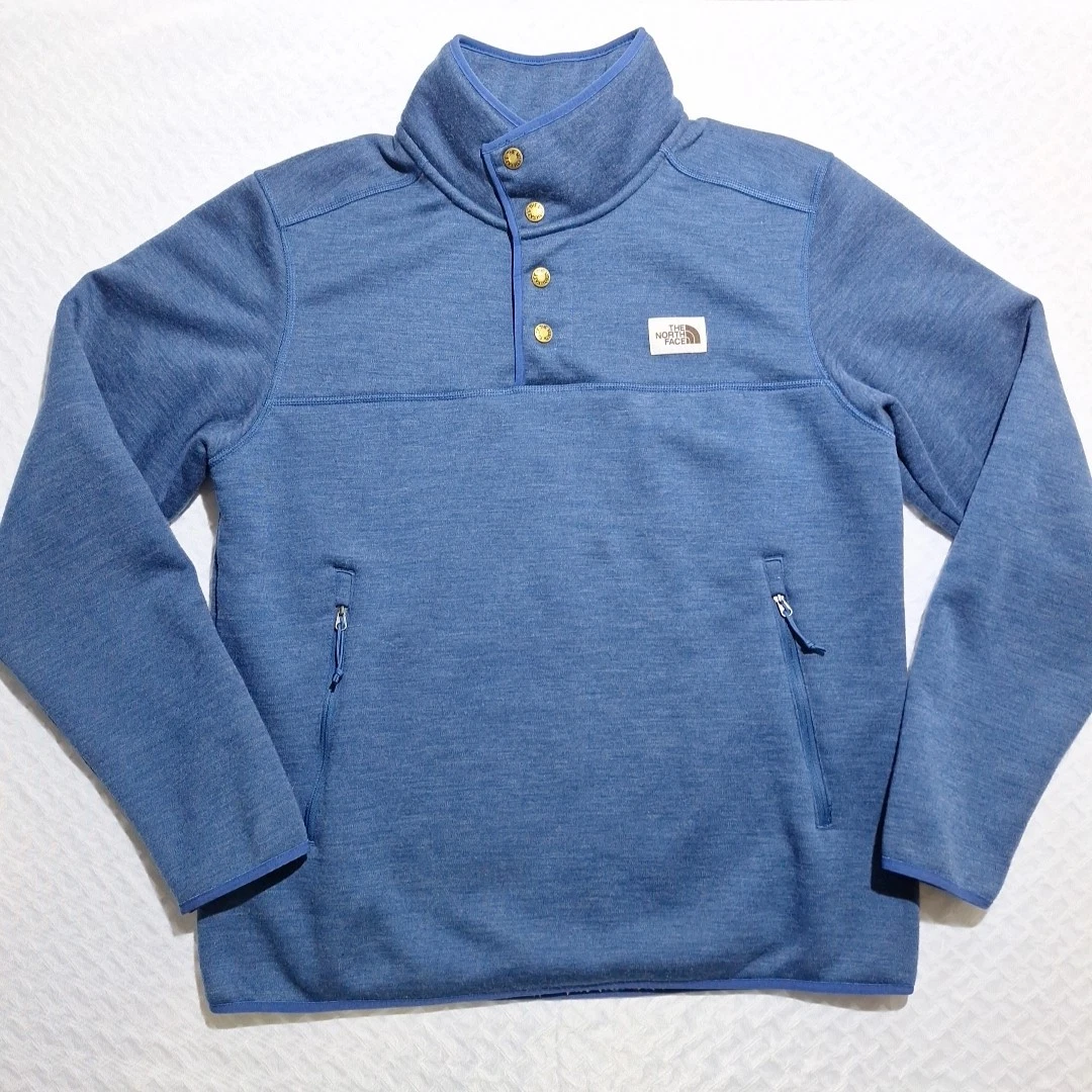 The North Face Men's Blue Sherpa Patrol 1/4 Snap Fleece Lined Pullover Size M (G