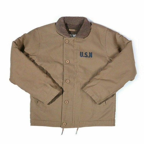 Herren Retro USN Navy N-1 Deck Jacke Winter Militär Fleece Fliegerjacken Mäntel - Bild 40 von 41