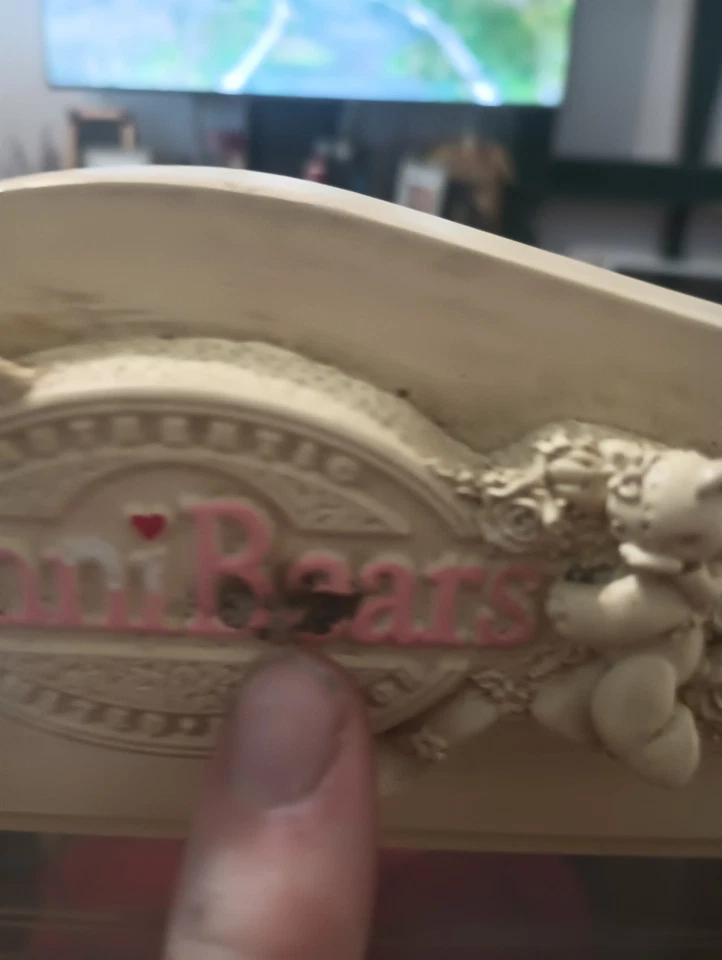 Raro estuche de colección Penni Bears curiosidades coleccionistas años 90 madera iluminada vidrio plexi Foto 4 de 4