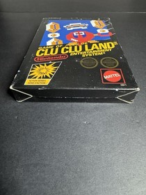 Nintendo Clu Clu Land NES 1985 CIB Unpunched Hangtab Complete In Box Black Box