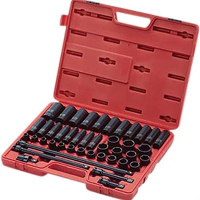 SUNEX TOOLS 2569 43 Pc. 1/2'' Drive Metric Impact Socket Master Set