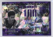 2021-22 Leaf Metal So Money Purple Crystals 11/20 Naasir Cunningham Auto 0r2b